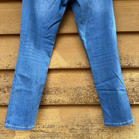 Wallflower Skinny Stretch Double Button Mid Rise Blue Jeans Size 7 - Picture 9 of 12